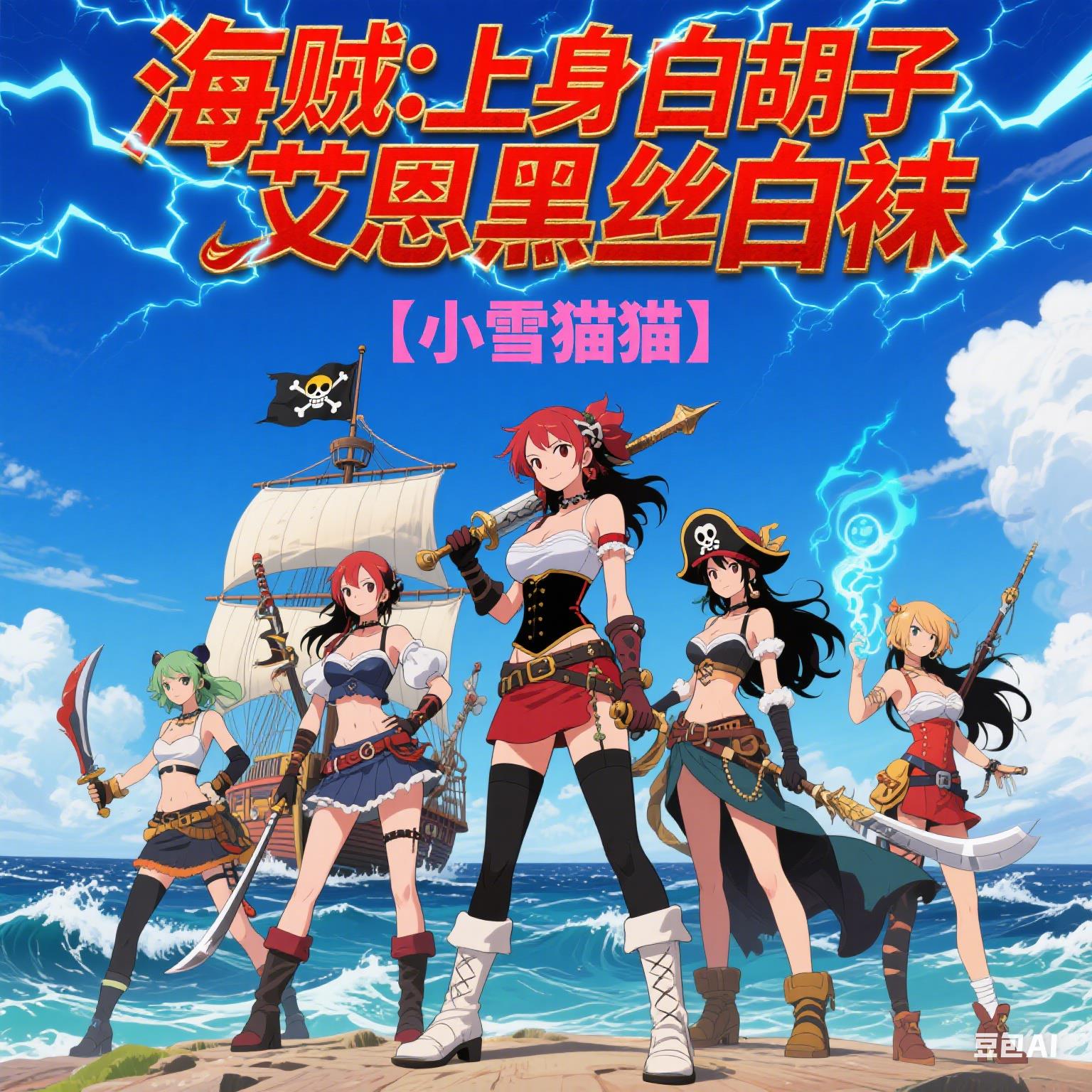 海贼：上身白胡子，艾恩黑丝白袜